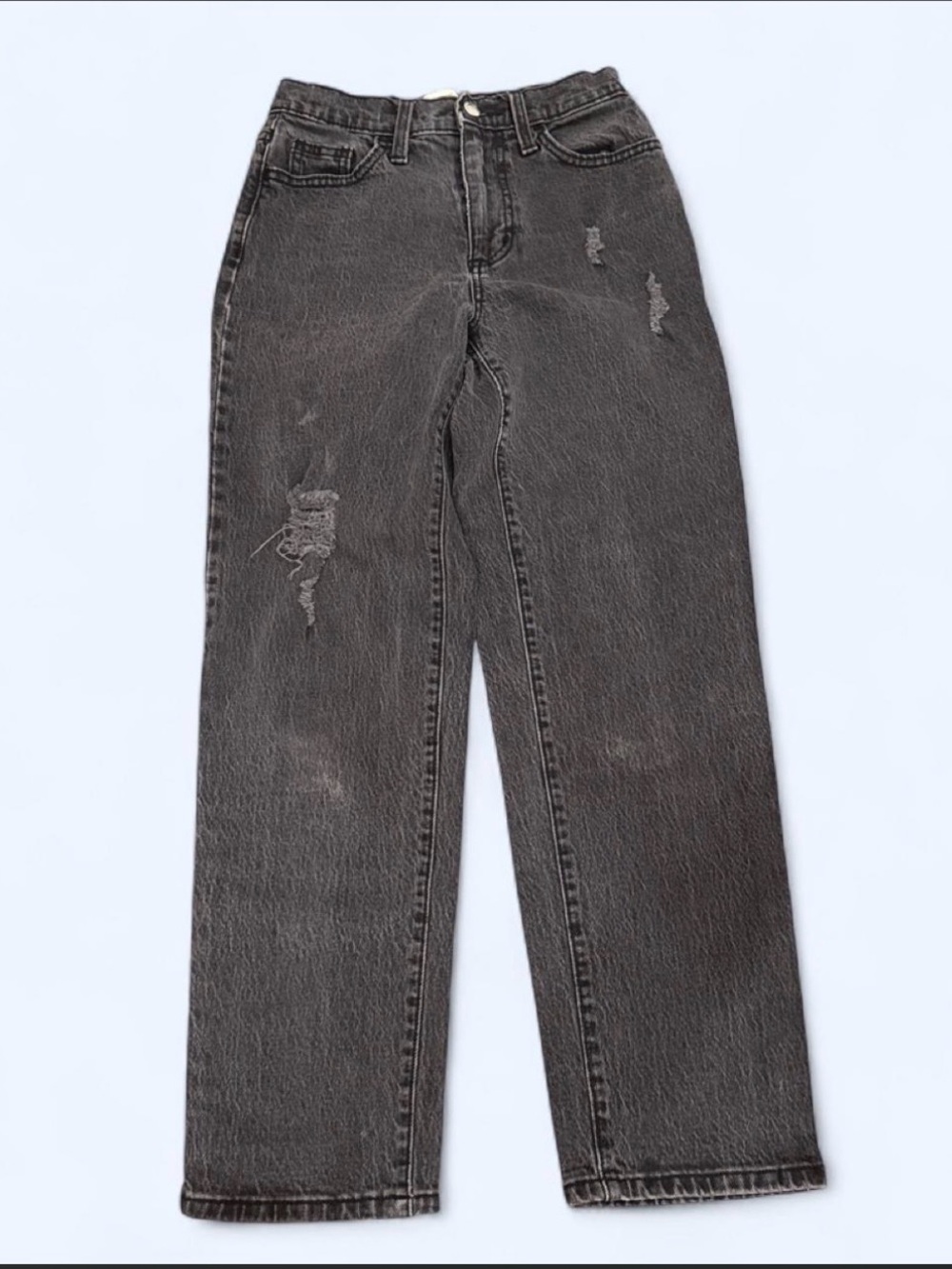 Universal Thread Vintage Straight Black Distressed Jeans